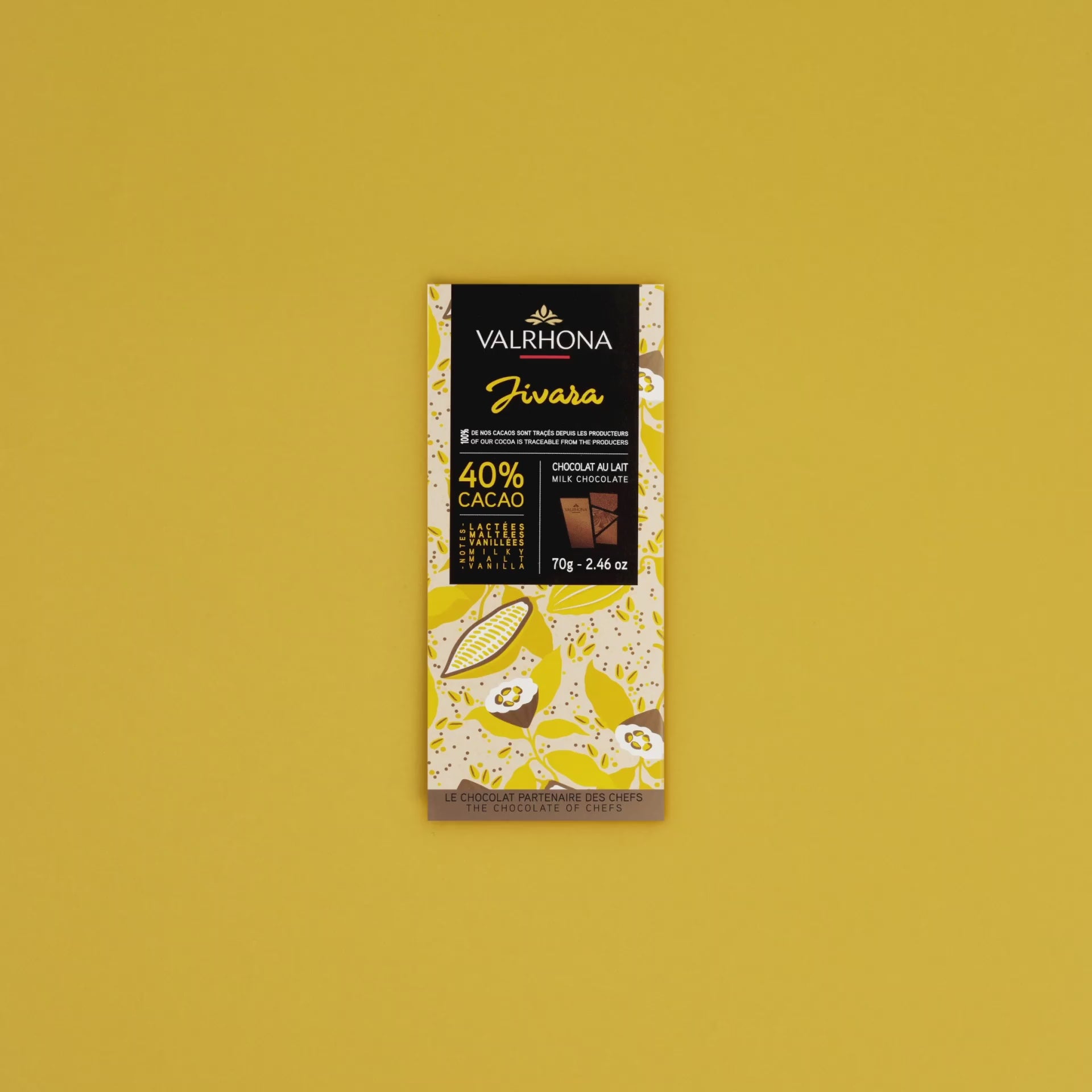 video stop motion tablette de chocolat au lait jivara valrhona